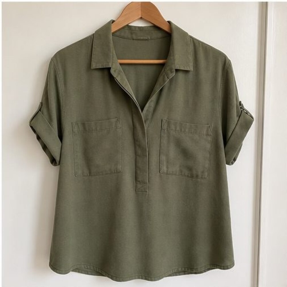 Charcoal V Neck Top